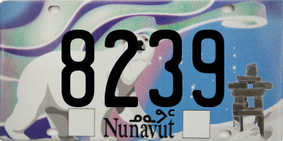 NU license plate 8239