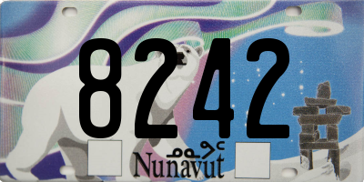 NU license plate 8242