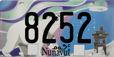 NU license plate 8252