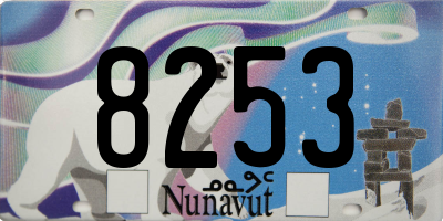 NU license plate 8253