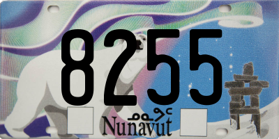 NU license plate 8255