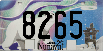 NU license plate 8265