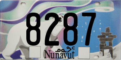 NU license plate 8287