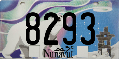 NU license plate 8293