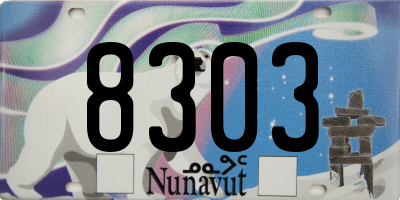 NU license plate 8303