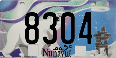 NU license plate 8304