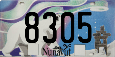 NU license plate 8305