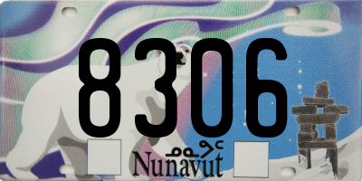 NU license plate 8306