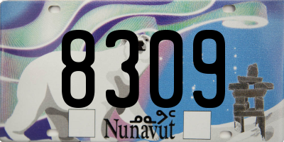 NU license plate 8309