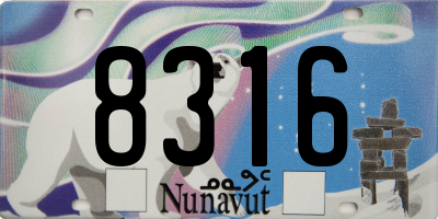 NU license plate 8316