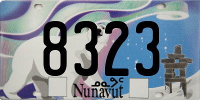 NU license plate 8323