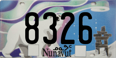 NU license plate 8326