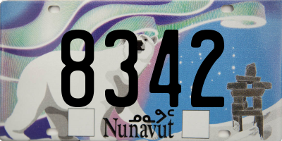 NU license plate 8342