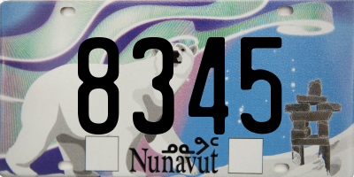 NU license plate 8345