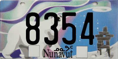 NU license plate 8354