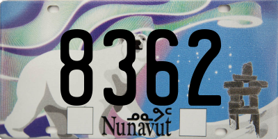 NU license plate 8362