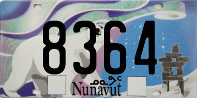 NU license plate 8364