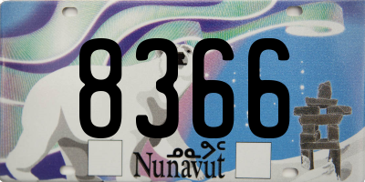 NU license plate 8366