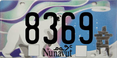 NU license plate 8369