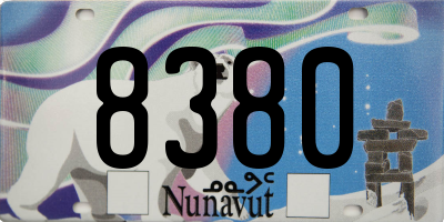 NU license plate 8380