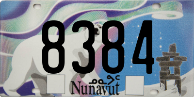 NU license plate 8384