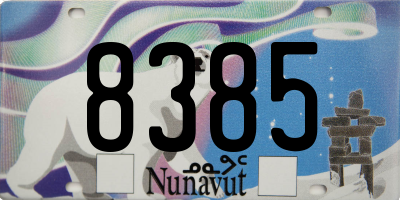 NU license plate 8385