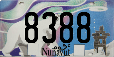 NU license plate 8388