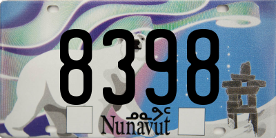 NU license plate 8398