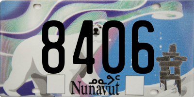 NU license plate 8406