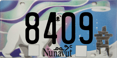 NU license plate 8409