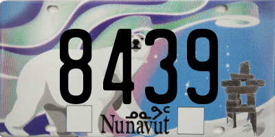 NU license plate 8439