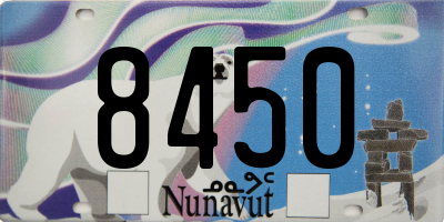 NU license plate 8450