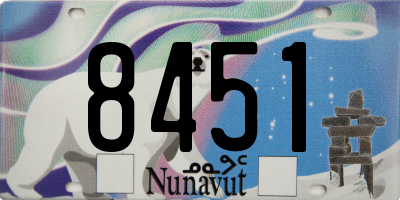 NU license plate 8451