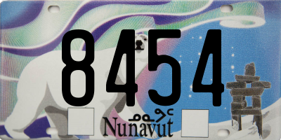 NU license plate 8454