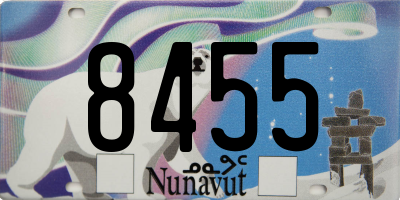 NU license plate 8455