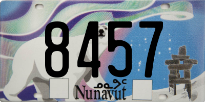 NU license plate 8457