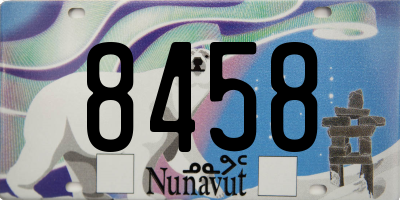 NU license plate 8458