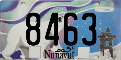 NU license plate 8463