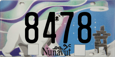 NU license plate 8478