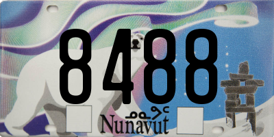 NU license plate 8488