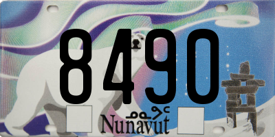 NU license plate 8490