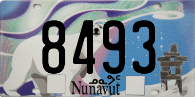 NU license plate 8493