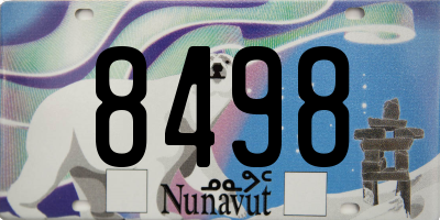 NU license plate 8498