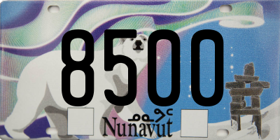 NU license plate 8500