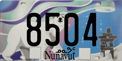 NU license plate 8504