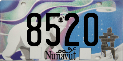 NU license plate 8520