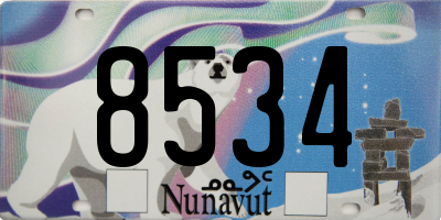 NU license plate 8534