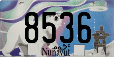 NU license plate 8536