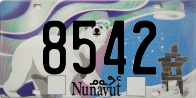 NU license plate 8542