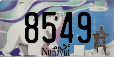 NU license plate 8549